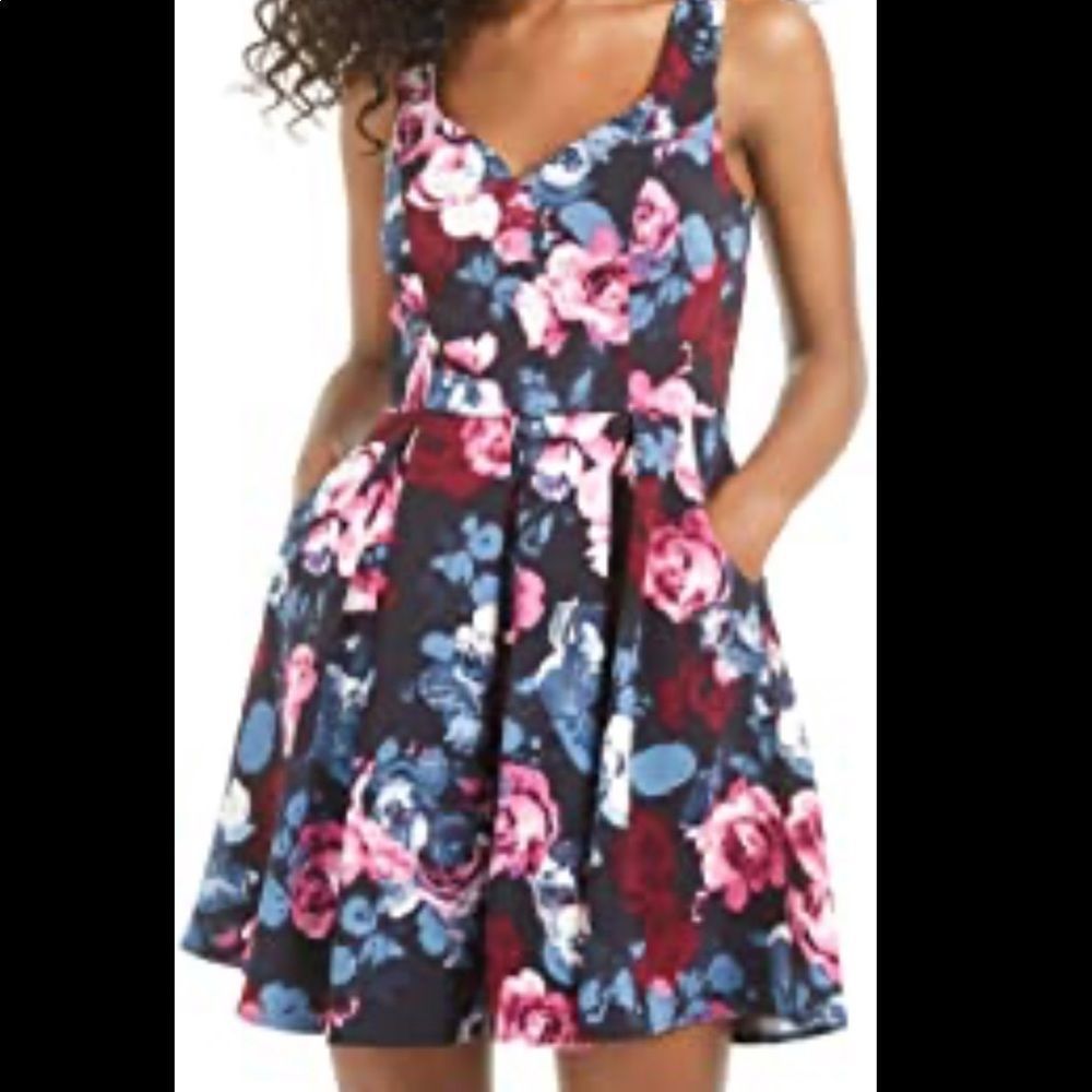 Trixxi Floral Fit N Flare Dress Size 11